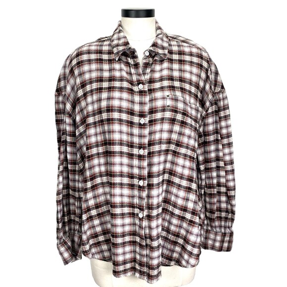 Twelve-O-Two Madison Women's Large Shirt Drop Shoulder Western Cowgirl Button-Up - Picture 1 of 11